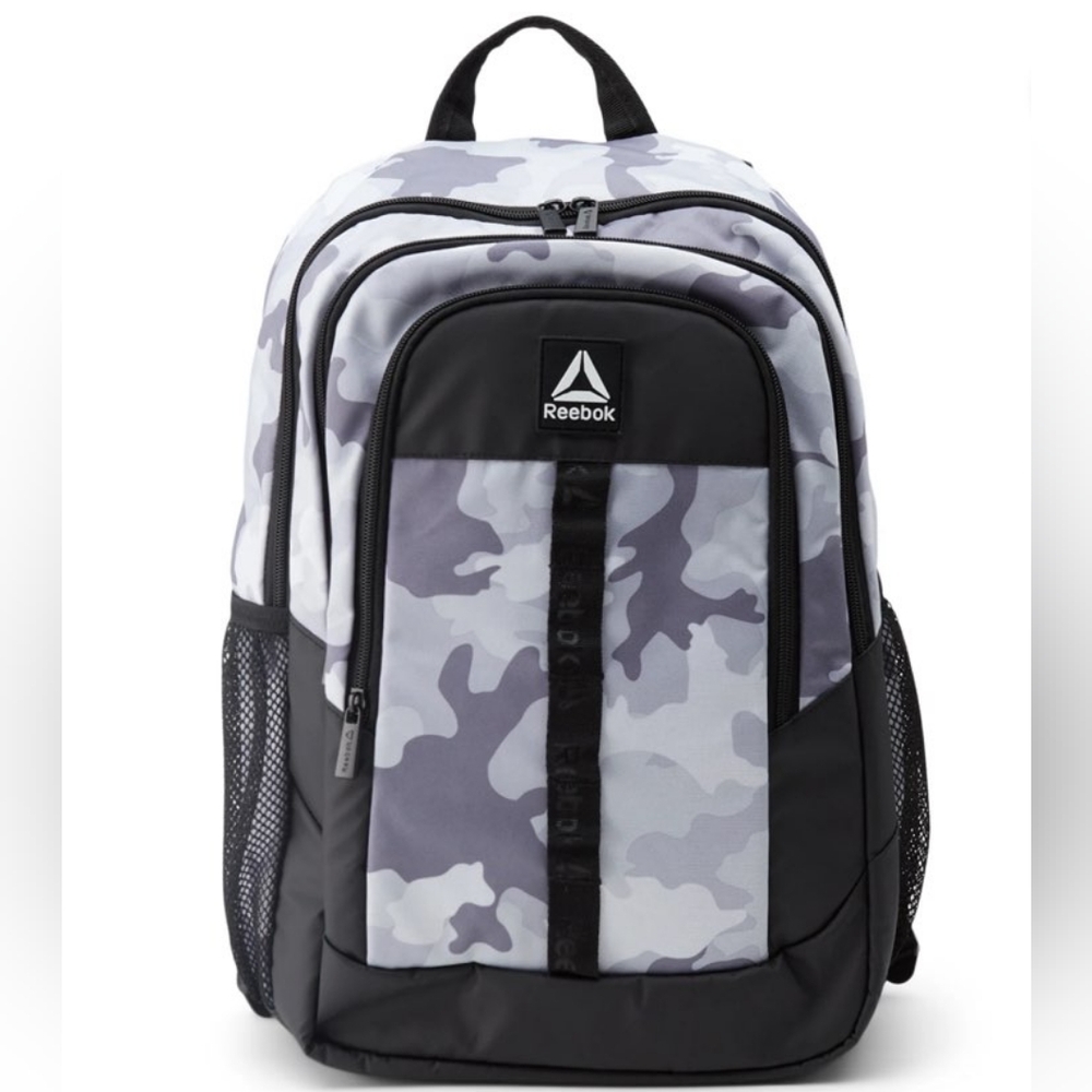 Reebok Men's Otis Backpack with 13"Laptop Sleeve, Light Gray Camo